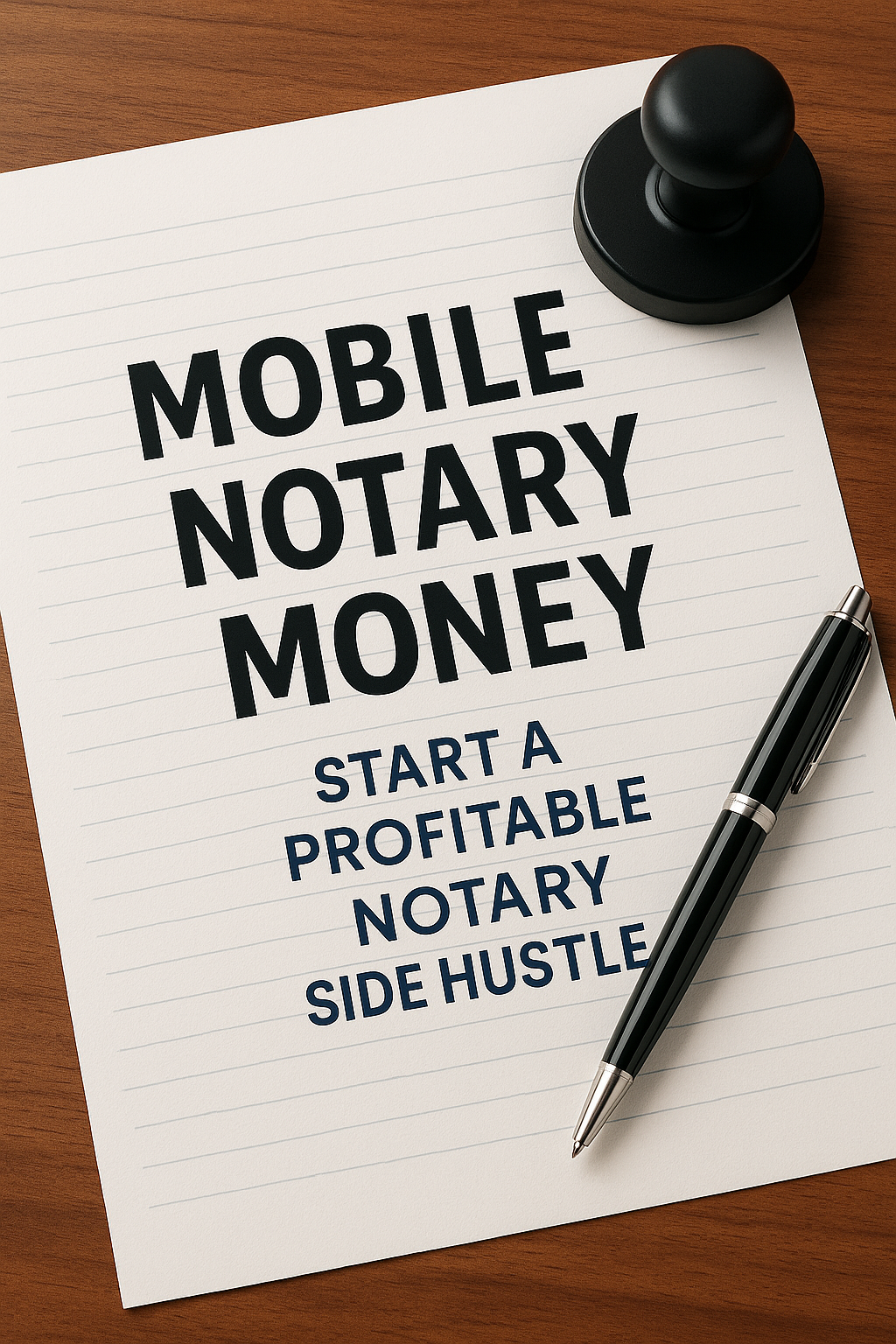 mobile notary signing documents with a client, representing a profitable notary side hustle