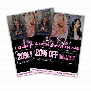 “Hey Babe, Lock In With Me” Discount Flyer Template